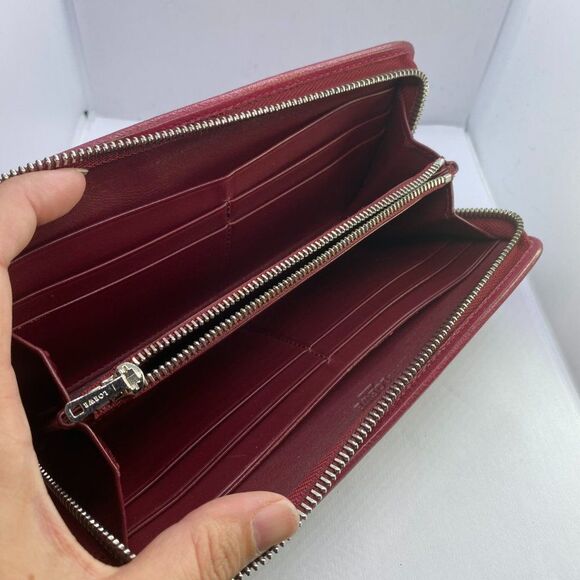 Authentic Loewe Pinkish Red Leather Zip Around Designer Wallet / Clutch - Picture 6 of 10